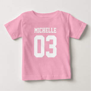 Custom Name Number Baby Sport Jersey Bodysuit