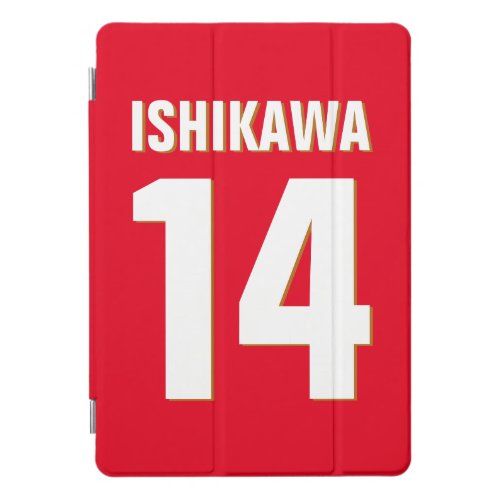 Custom Name Number Colors Sports Fans Red iPad Pro Cover