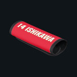 Custom Name, Number, Colors. Sports Fans Red Luggage Handle Wrap<br><div class="desc">Personalize with name,  number,  and colors of your choice!</div>
