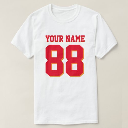 Custom Name Number Football Jerseys for Men Women T_Shirt
