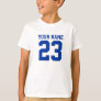 Custom Name Number Front Back Kids Sports Jersey T-Shirt