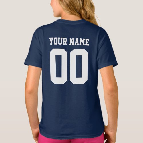 Custom Name Number Girls Football Jersey Shirt