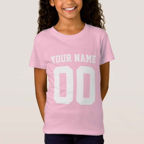 Custom Name Number Girls Football Jersey Shirt