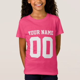 Custom Name Number Girls' Football Jersey Shirt