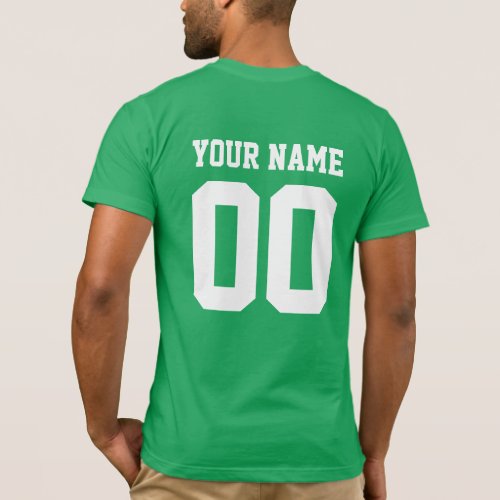 Custom Name Number Mens Football T_Shirt