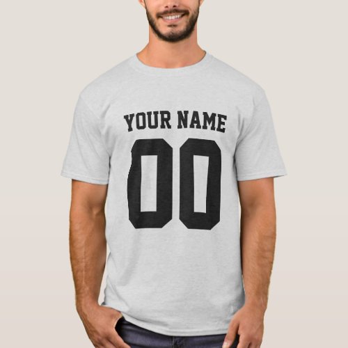 Custom Name Number Mens Football T_Shirt