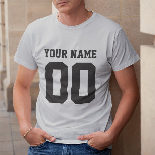 Custom Name Number Men's Football T-Shirt