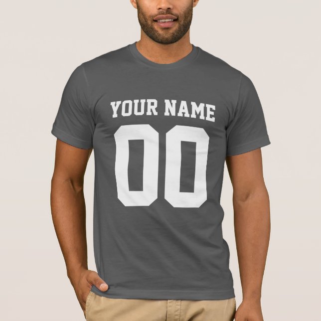 Custom Name Number Men's Football T-Shirt (Front)
