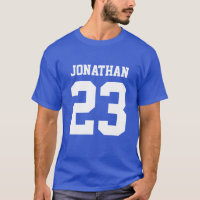 Custom Name Number Mens Sport Jersey T-Shirt
