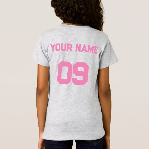 Custom Name Number on back side T_Shirt