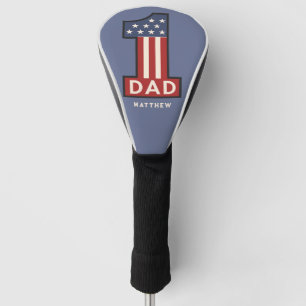 Custom Name Number One Best Dad Ever Golf Head Cover