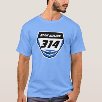 Custom Name Number Plate: Blue - Dark Number T-shirt by SmokyKitten at Zazzle