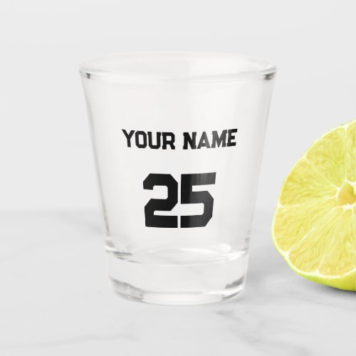 Custom Name Number  Shot Glass