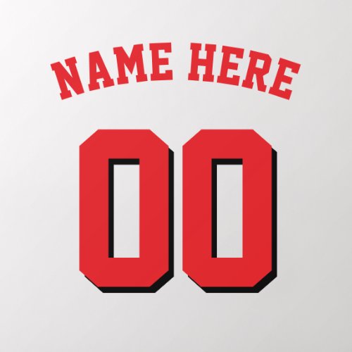 Custom Name  Number Sports Locker Baseball Hockey Wall Decal