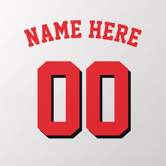 Custom Name & Number Sports Locker Baseball Hockey Wall Decal (Insitu 2)