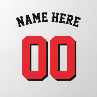 Custom Name & Number Sports Locker Football Soccer Wall Decal