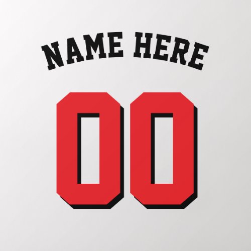 Custom Name  Number Sports Locker Football Soccer Wall Decal