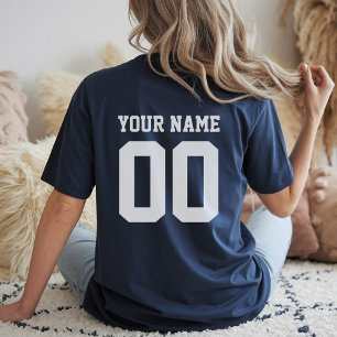 Custom Name Number Women's Football T-Shirt