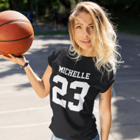 Custom Name Number Womens Sport Jersey T-Shirt