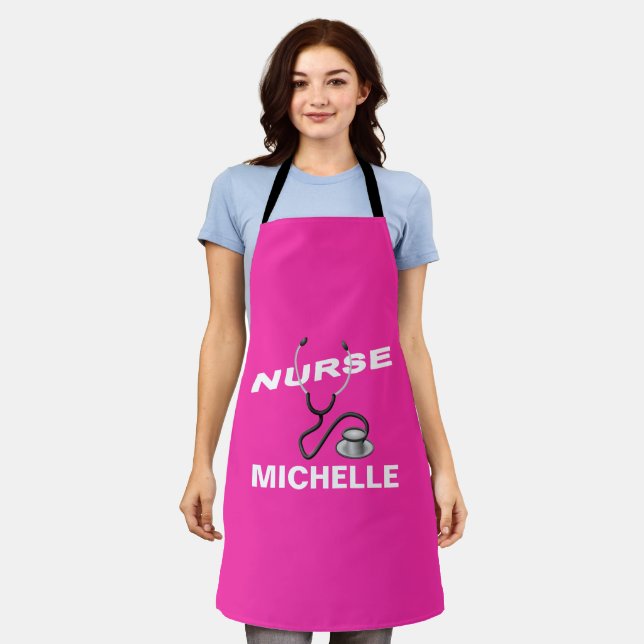 Custom Name Nurse Apron (Worn)