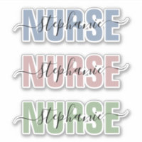 Custom Nurse Name Sticker, Nurse Custom Sticker