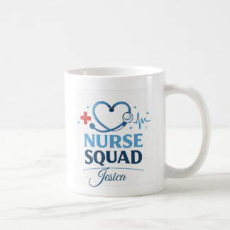 Custom Name Nurse Squad Coffee Mug Gift