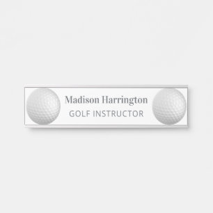 Custom Name & Occupation Golf Ball Door Sign