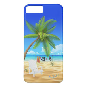Custom Name Ocean Beach Scene iPhone 8 Plus/7 Plus Case