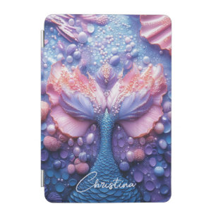 Custom Name Ocean Fantasy Rainbow Mermaid Scale iPad Mini Cover