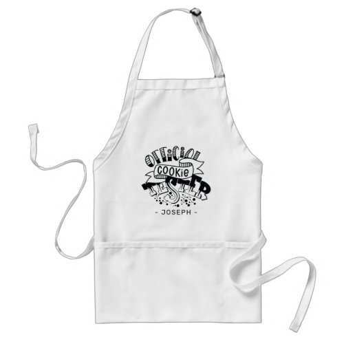 Custom Name Official Cookie Tester Holiday Apron