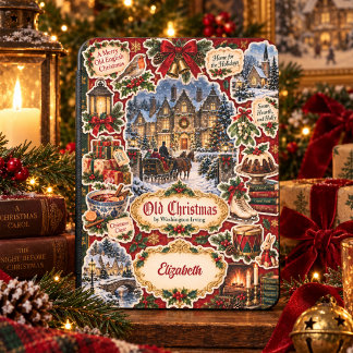 Custom Name Old Christmas Vintage Holiday Kindle Cover