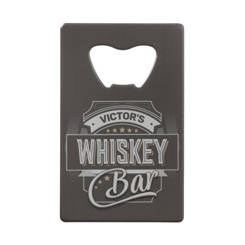 Custom NAME Old Deluxe Liquor Label Whiskey Bar Credit Card Bottle Opener