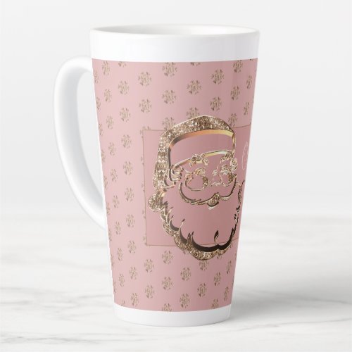 Custom Name Olivias Christmas Mug Cute Santa Pink