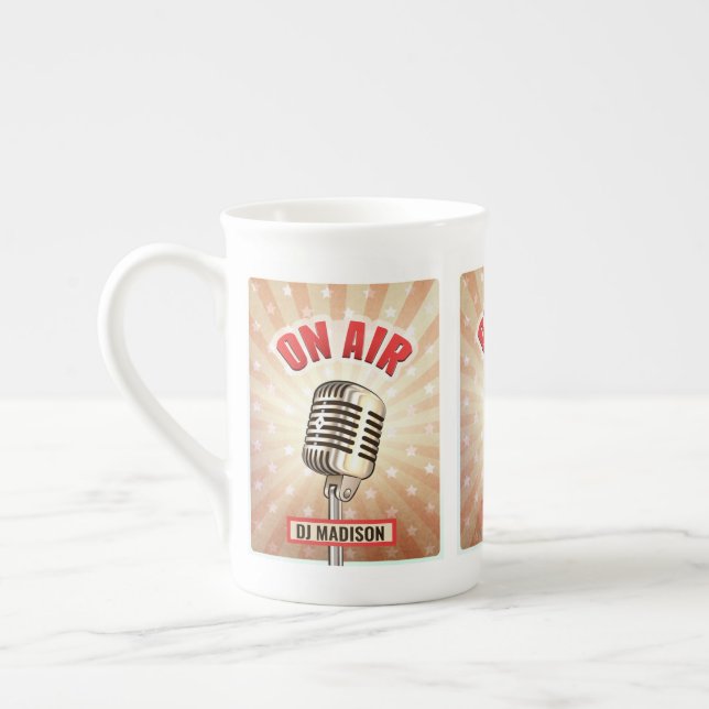 Custom name “On Air” Microphone mug (Left)
