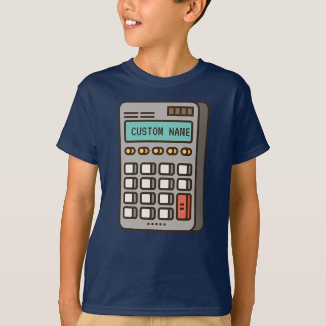 Custom Name on Calculator T-Shirt (Front)