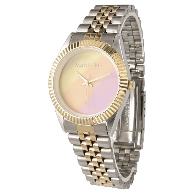 Custom Name on Cotton Candy Colors Watch (Angled)