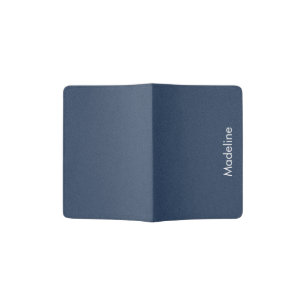 Custom Name on Elegant Blue Texture Passport Holder