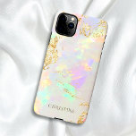 custom name opal stone design iPhone 11Pro max case<br><div class="desc">opal gemstone photo iphone case</div>