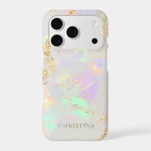custom name opal stone design iPhone 17 pro case
