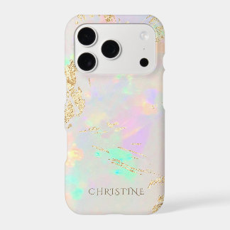 custom name opal stone design iPhone 17 pro case