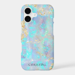 custom name opal stone iPhone 17 case