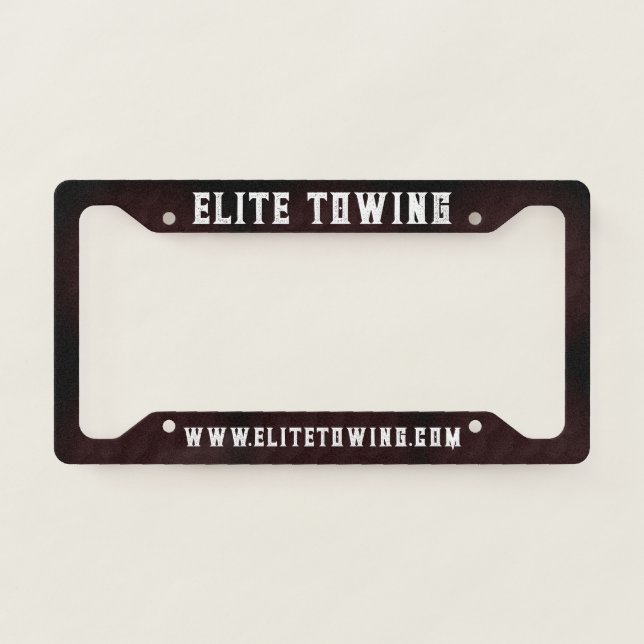 Custom Name or Business License Plate Frame (Front)