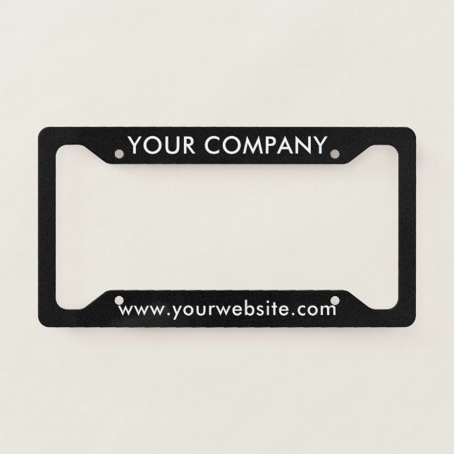 Custom Name or Business License Plate Frame (Front)