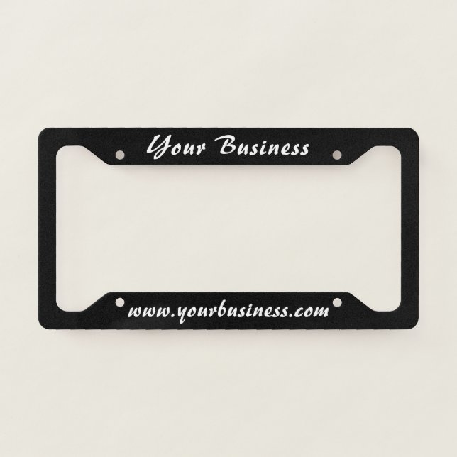 Custom Name or Business License Plate Frame (Front)
