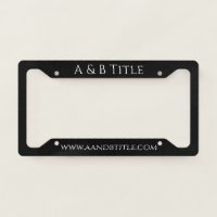 Custom Name or Business License Plate Frame