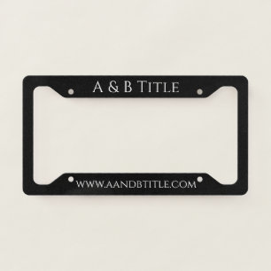 Custom Name or Business License Plate Frame