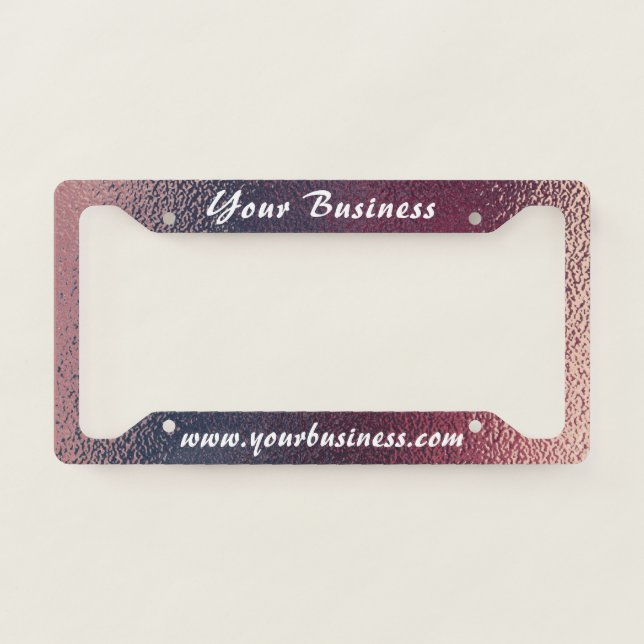 Custom Name or Business License Plate Frame (Front)