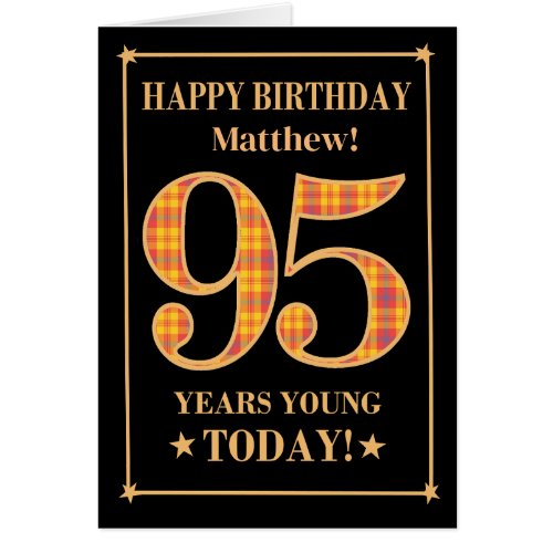 Custom Name or Relation 95th Birthday Tartan Card