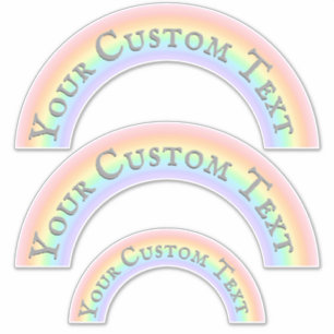 Custom Name or Text Set of 3 Rainbow Arch Sticker