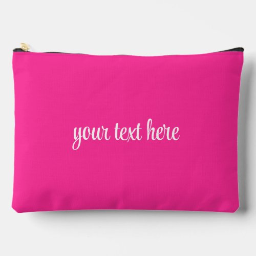 Custom Name Or Text Stylish Pink Template Best Accessory Pouch